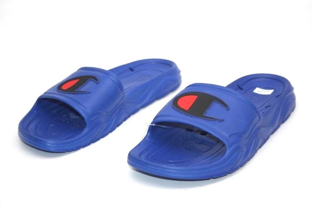 NEW Champion Mens Hydro C Slide Sandals Blue CP101063M Size 9